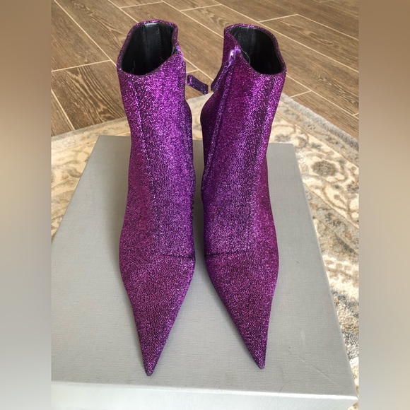 Authentic Balenciaga Perfect Holiday Purple Sparkly Boots - Picture 2 of 12
